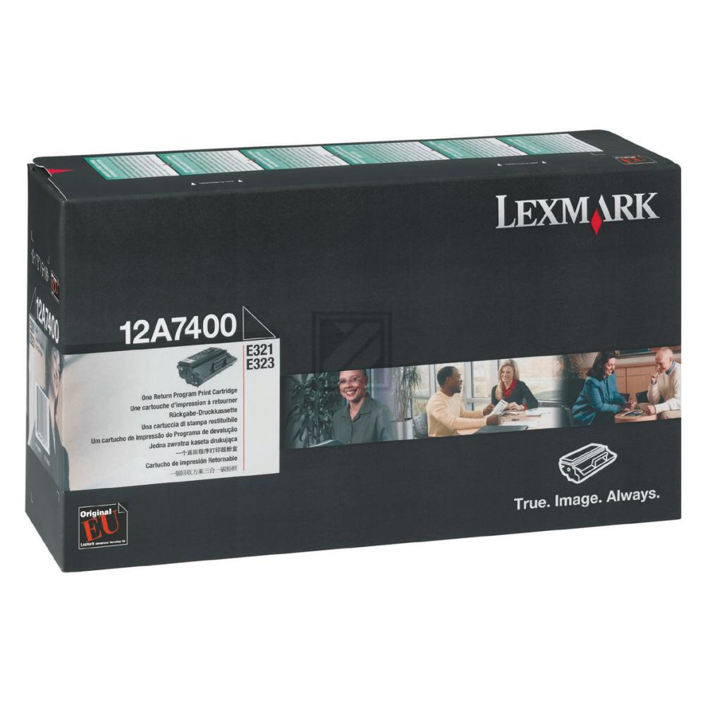 Original Lexmark 12A7400 Toner Schwarz