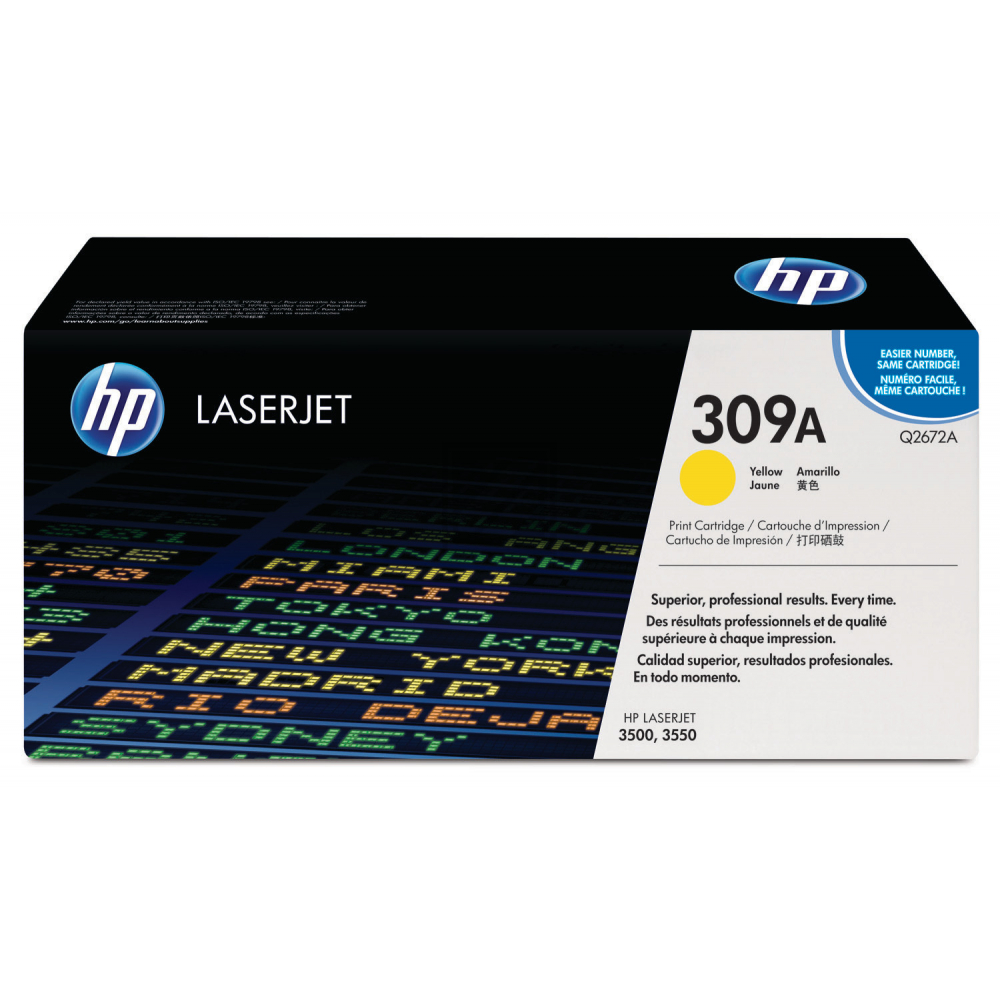 Original HP Q2672A / 309A Toner Gelb