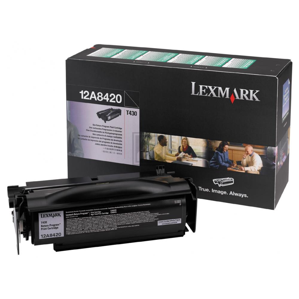 Original Lexmark 12A8420 Toner Schwarz