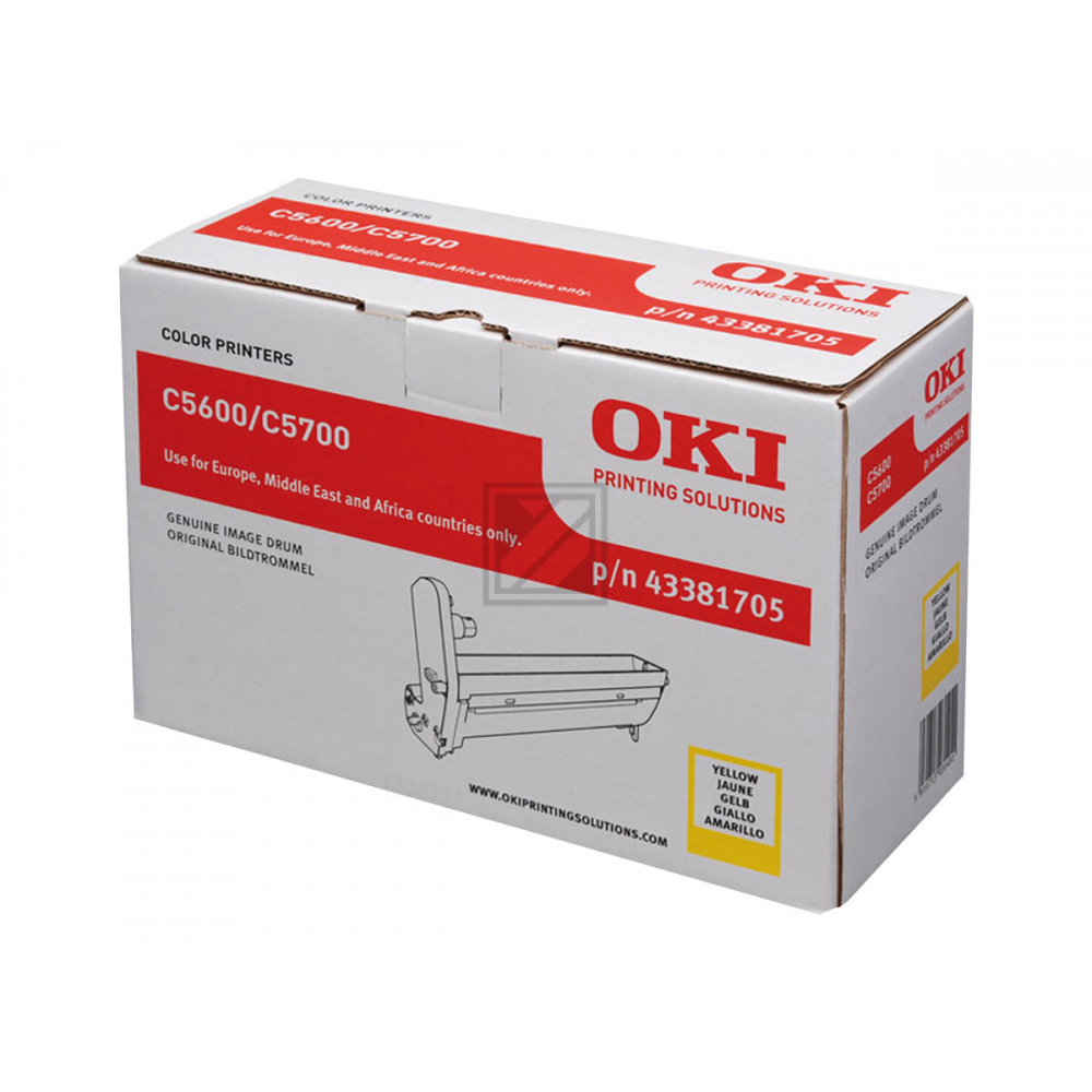 Original OKI 43381705 / C5600 Bildtrommel Gelb
