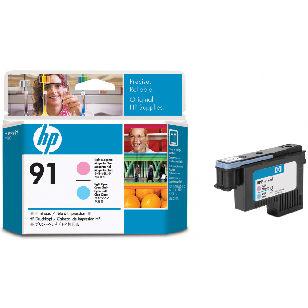 Original HP C9462A / 91 Tinte Cyan hell, Magenta hell 2er Set