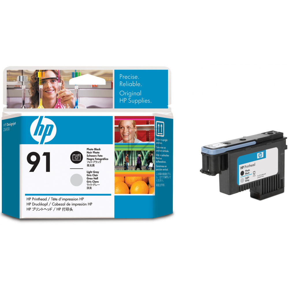 Original HP C9463A / 91 Tinte Schwarz, Grau