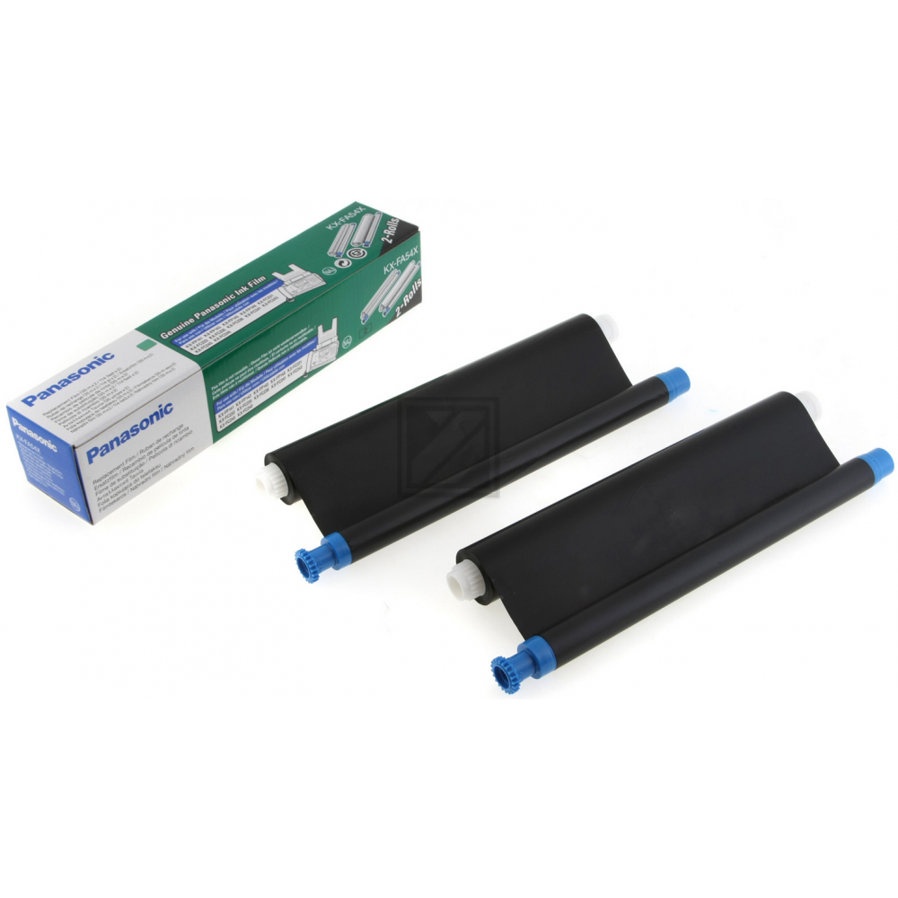 Original Panasonic KX-FA54X Thermo-Transfer-Rollen Schwarz 2er Set