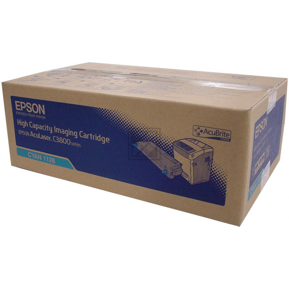 Original Epson C13S051126 / S051126 Toner Cyan XXL