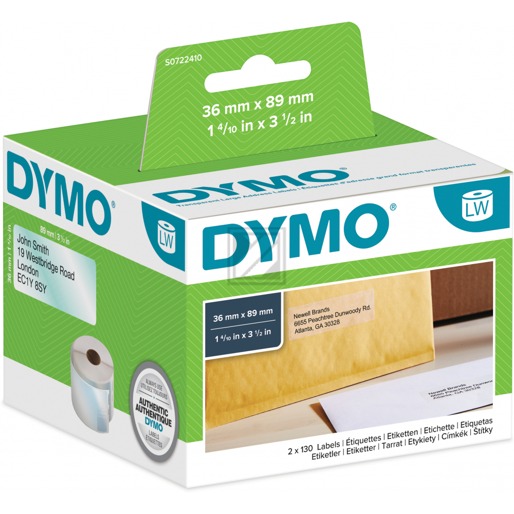 Dymo 990132 / S0722410 DirectLabel- Etiketten 89x36mm