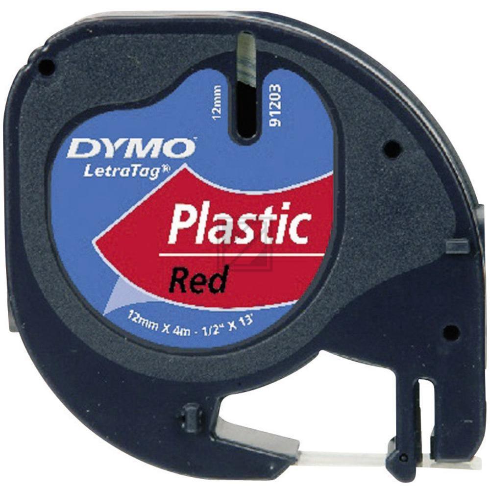 Original Dymo 91223 / S0721680 LetraTAG Kunststoffband 12 mm rot