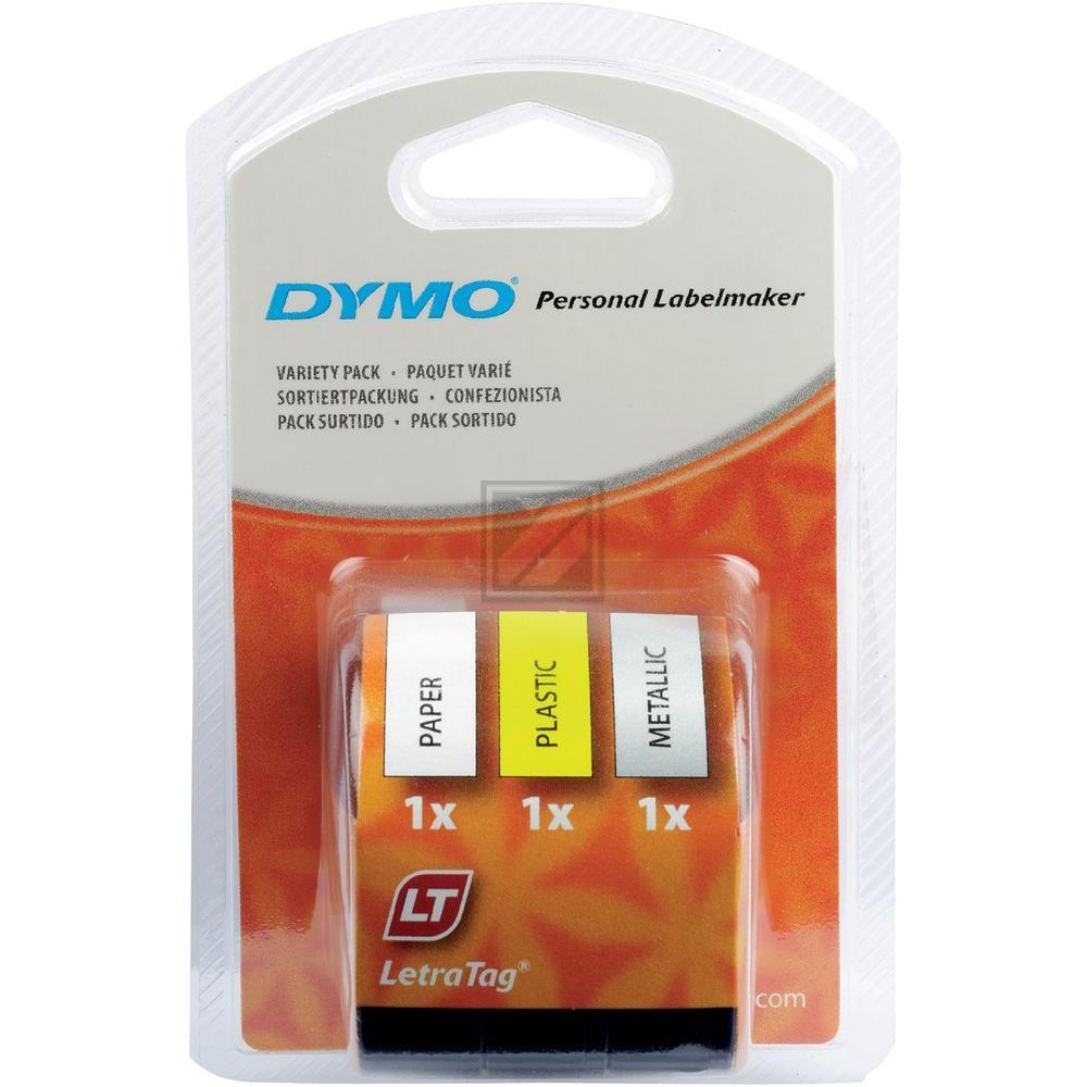 Original Dymo 91241 / S0721800  LT-3er Sarter Pack (wei, gelb, silber)