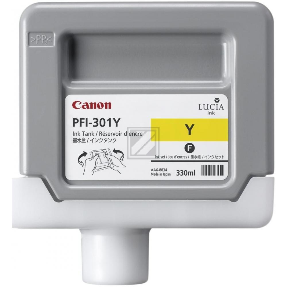 Original Canon 1489B001 / PFI-301Y Tinte Gelb