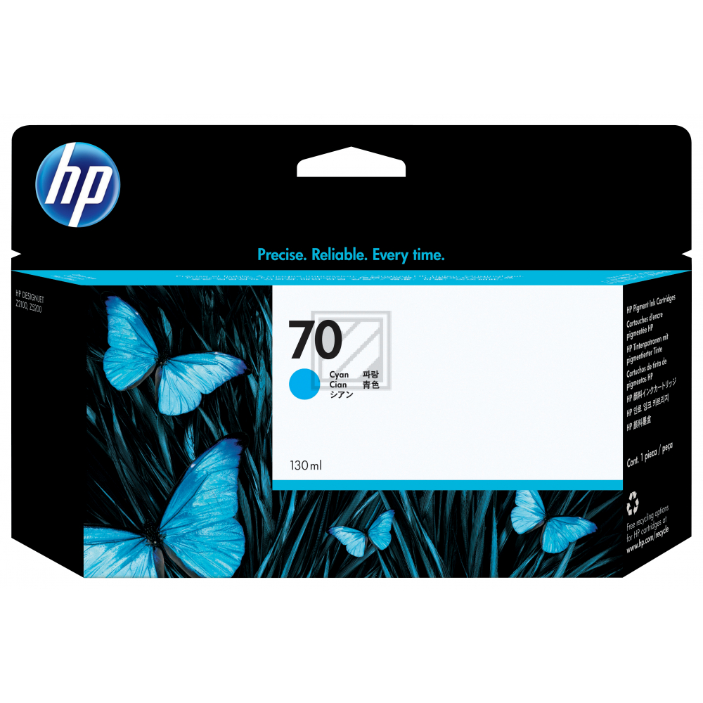 Original HP C9452A / 70 Tinte Cyan