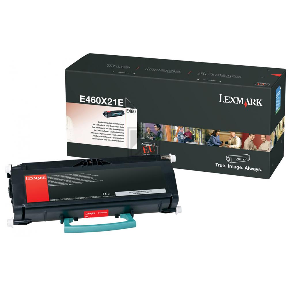 Original Lexmark E460X21E Toner Schwarz XXL