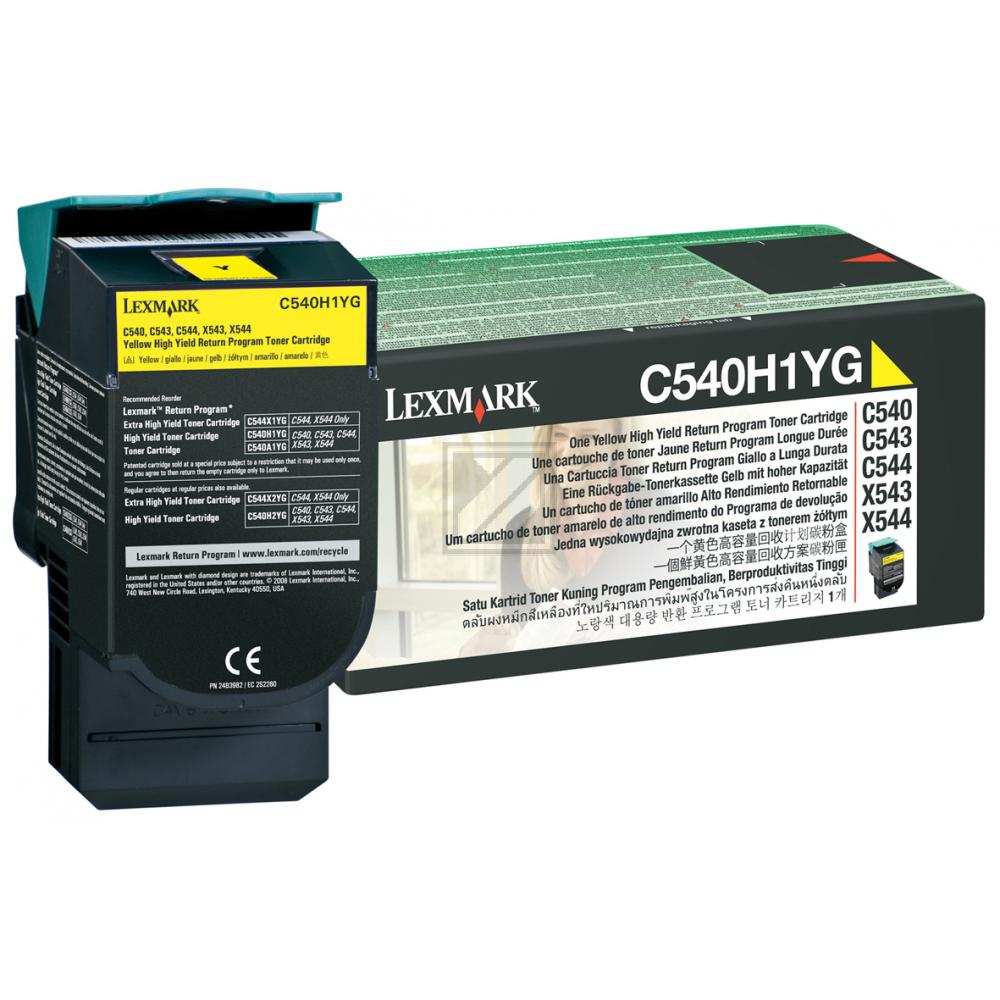 Original Lexmark C540H1YG Toner Gelb XXL