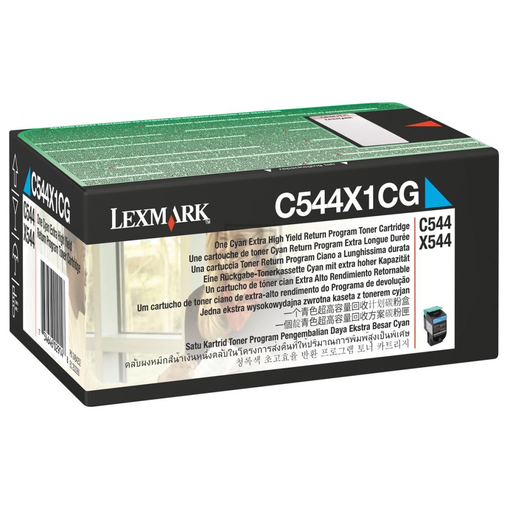 Original Lexmark C544X1CG Toner Cyan XXL