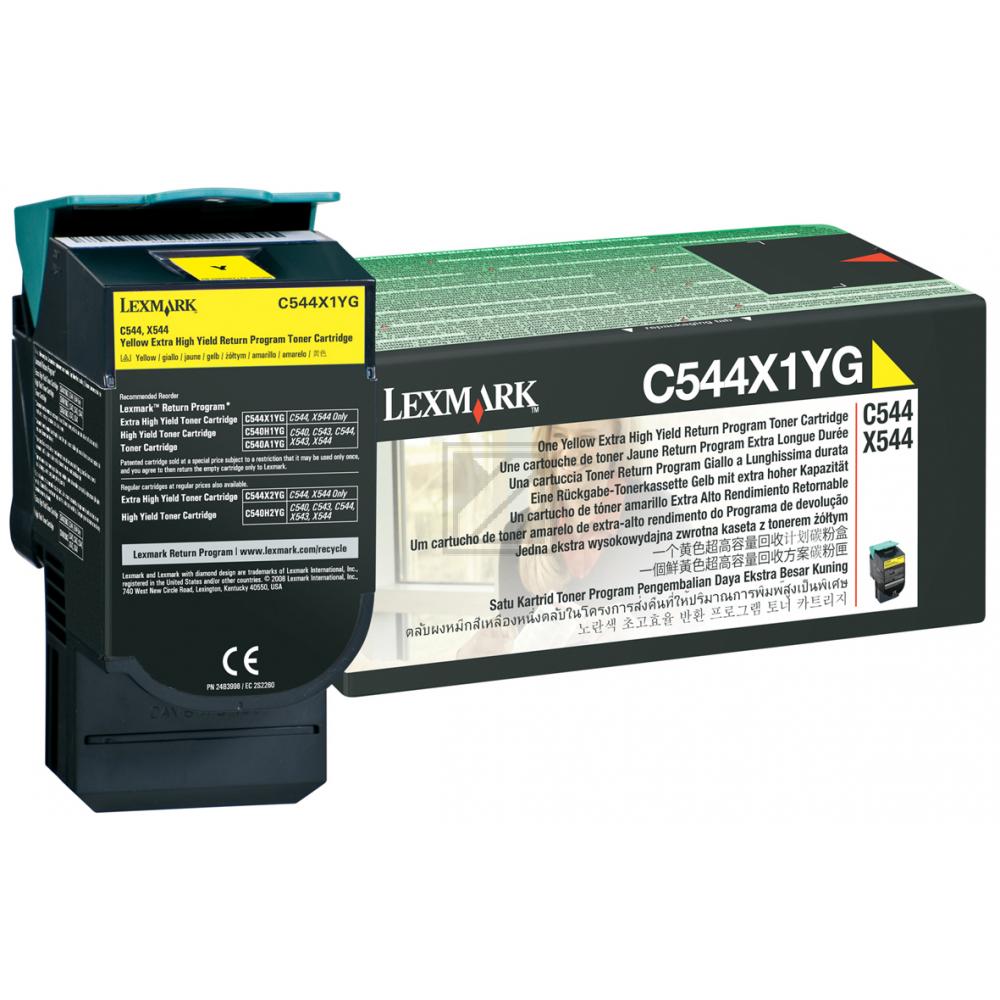 Original Lexmark C544X1YG Toner Gelb XXL