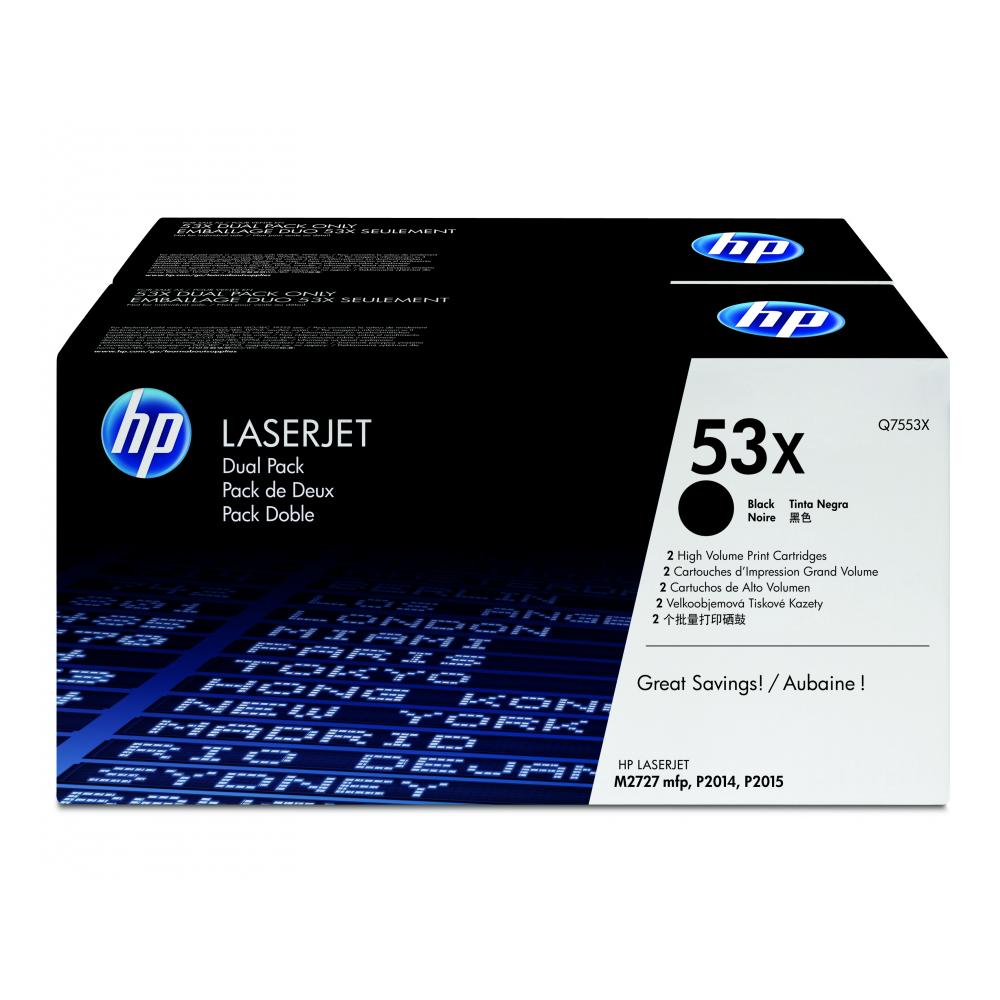 Original HP Q7553XD / 53XD Toner Schwarz 2er Set