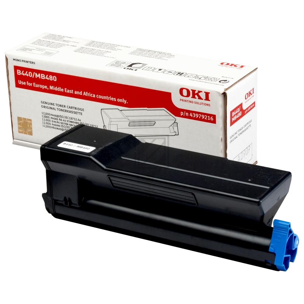 Original OKI 43979216 / B440 Toner Schwarz XXL