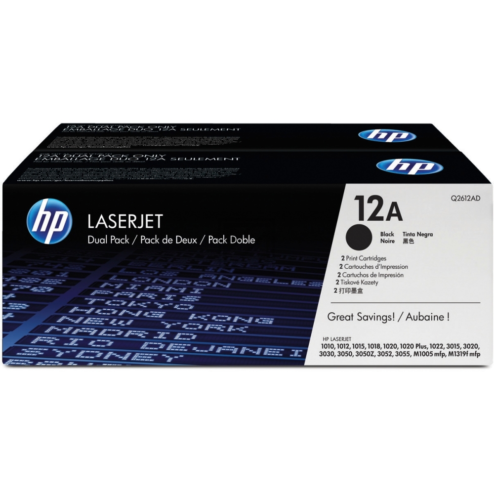 Original HP Q2612AD / 12AD Toner Schwarz 2er Set