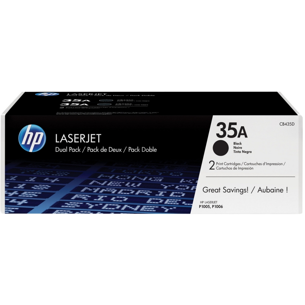 Original HP CB435AD / 35A Toner Schwarz 2er Set