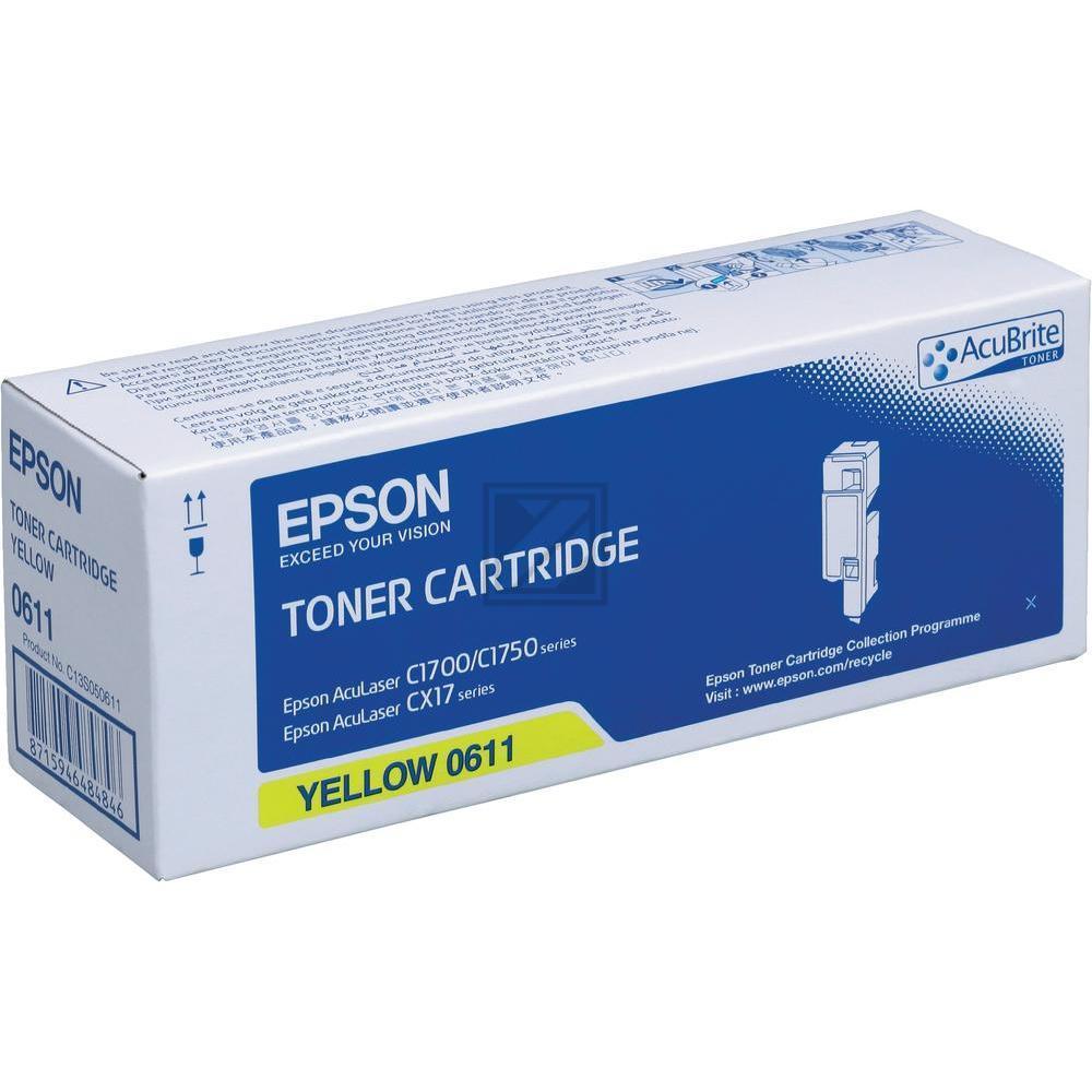 Original Epson C13S050611 / S050611 Toner Gelb XXL