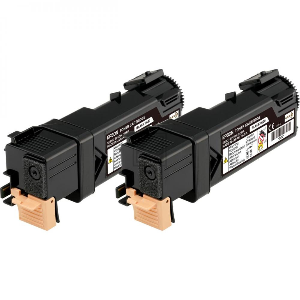 Original Epson C13S050631 / S050631 Toner Schwarz 2er Set