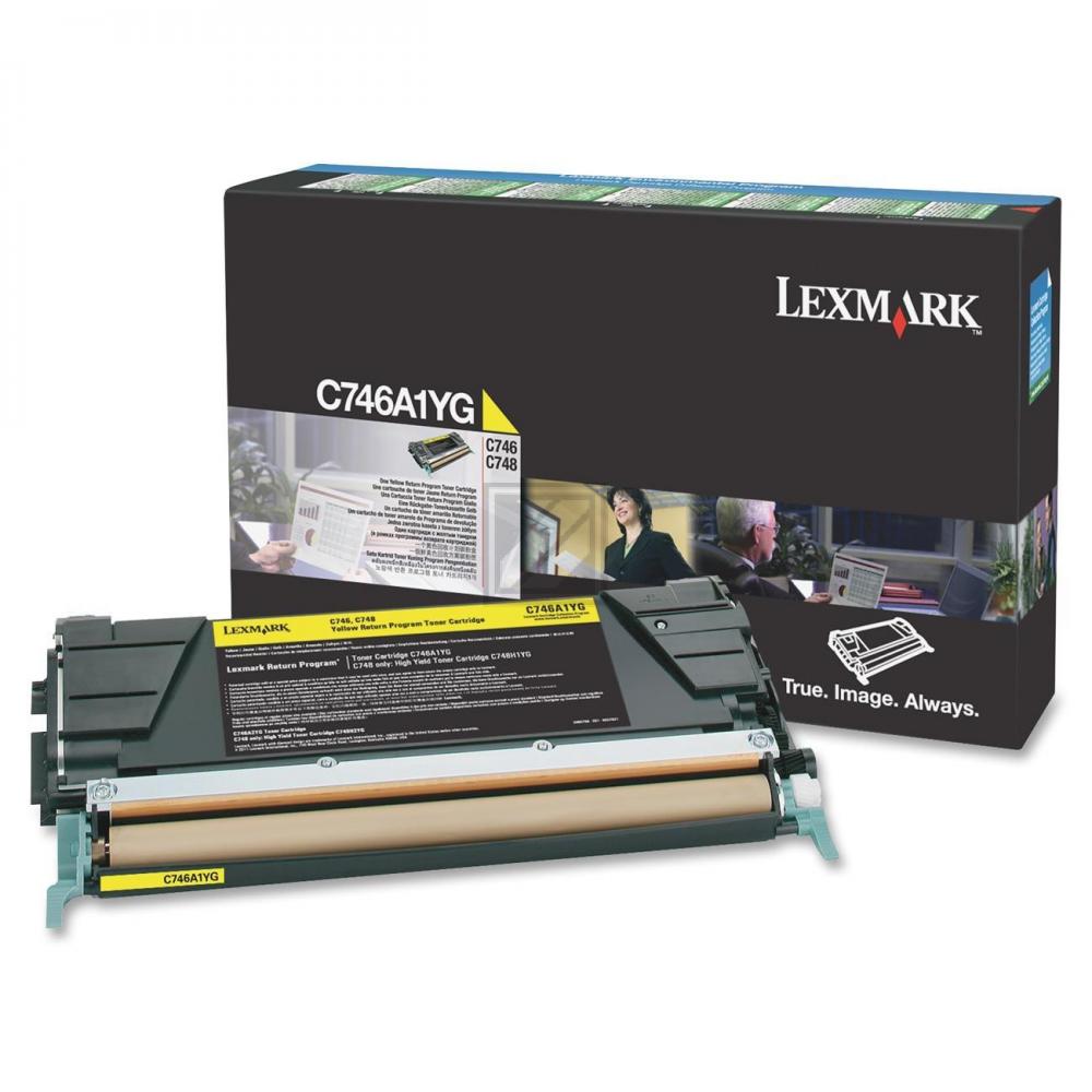 Original Lexmark C746A1YG Toner Gelb