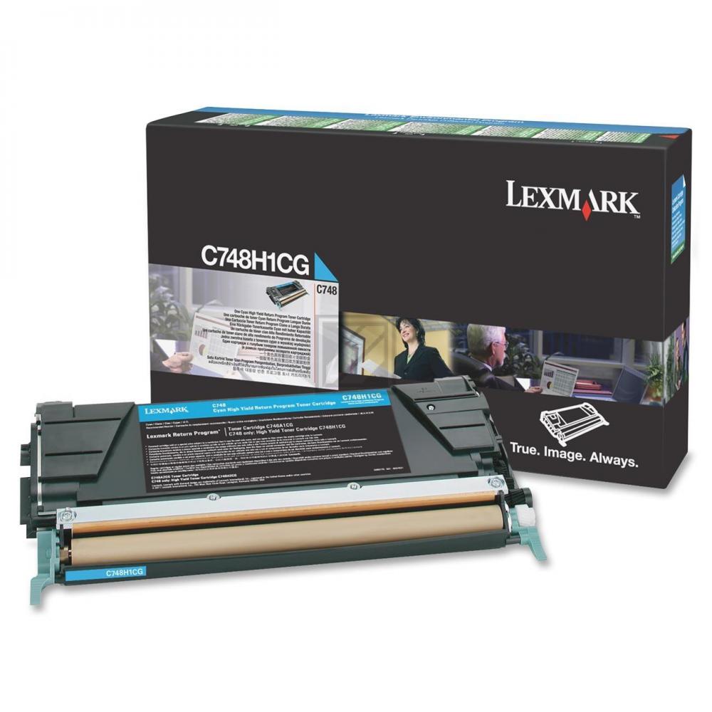 Original Lexmark C748H1CG Toner Cyan XXL