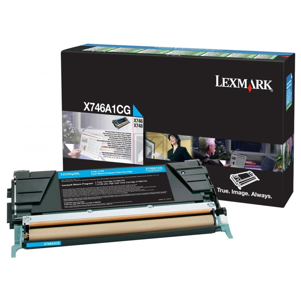 Original Lexmark X746A1CG Toner Cyan