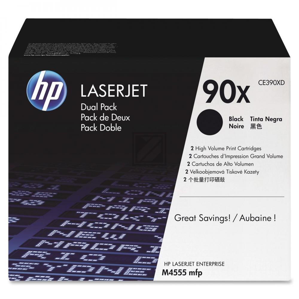 Original HP CE390XD / 90X Toner Schwarz 2er Set