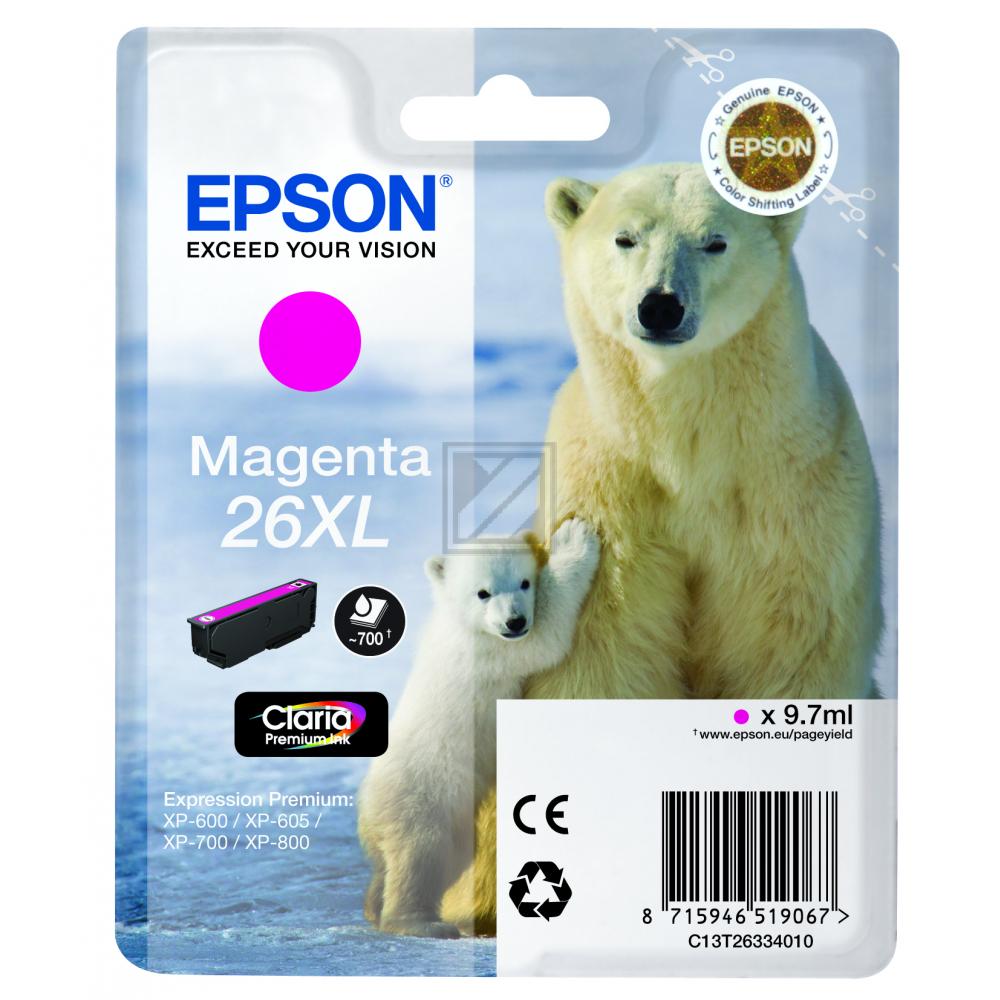 Original Epson C13T26334010 / 26XL Tinte Magenta XL