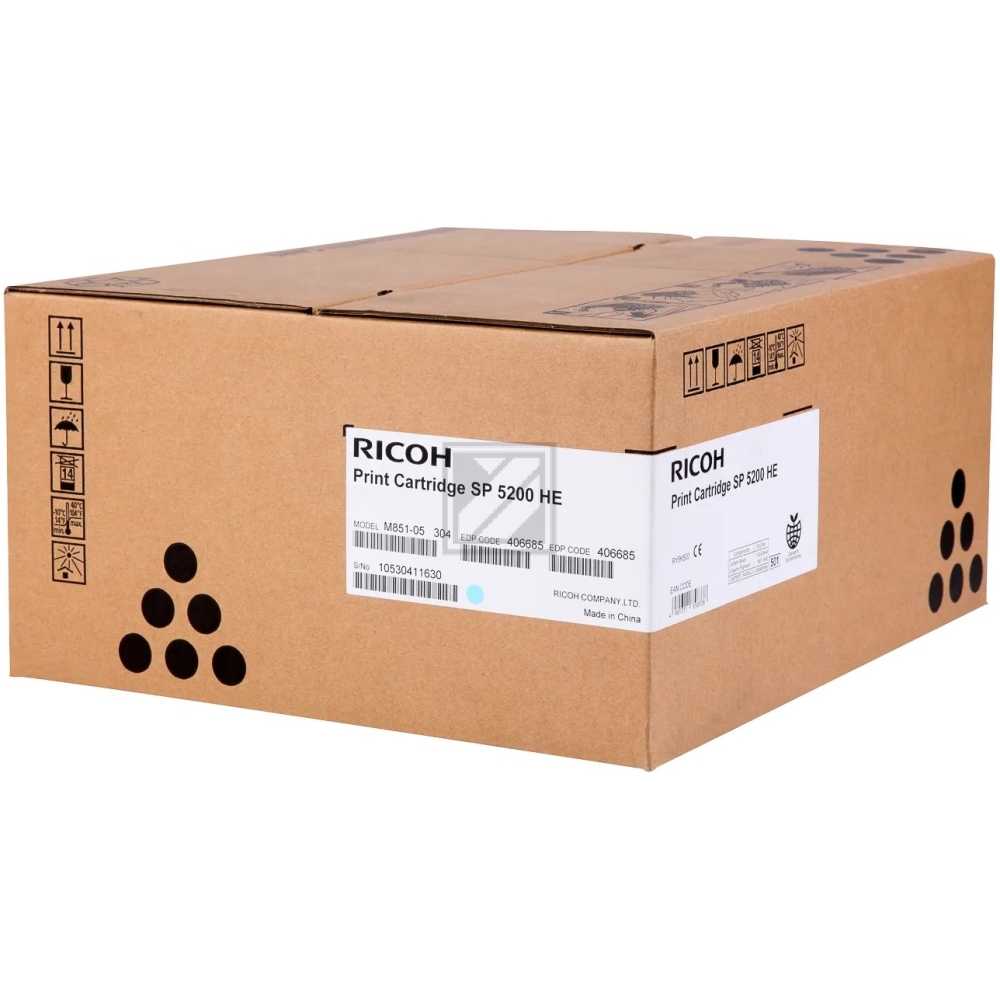 Original Ricoh 406685 Toner Schwarz