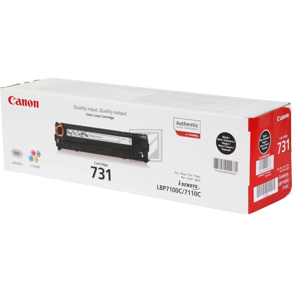 Original Canon 6272B002 / 731BK Toner Schwarz