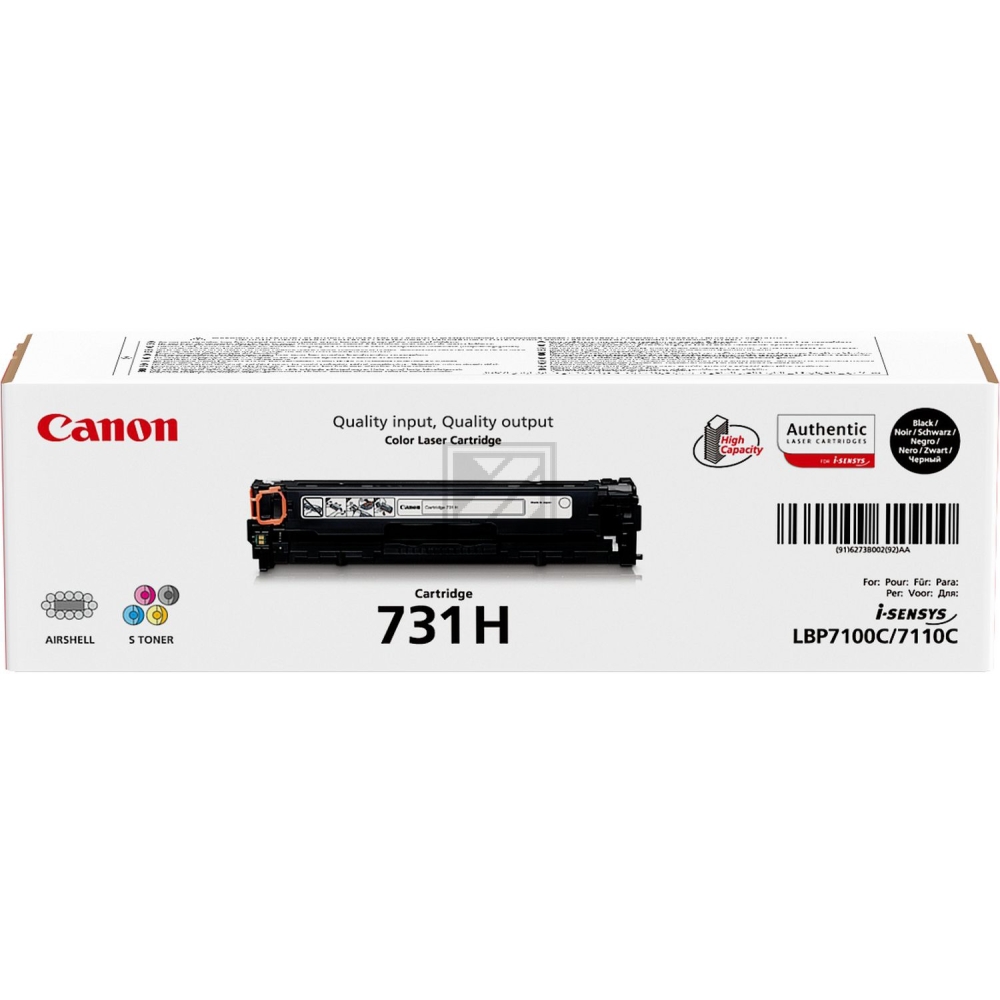 Original Canon 6273B002 / 731HBK Toner Schwarz XXL