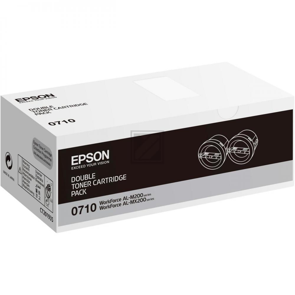 Original Epson C13S050710 / S050710 Toner Schwarz 2er Set