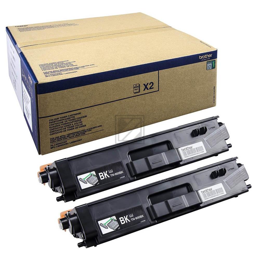 Original Brother TN-900BK 2PK Toner Schwarz 2er Set