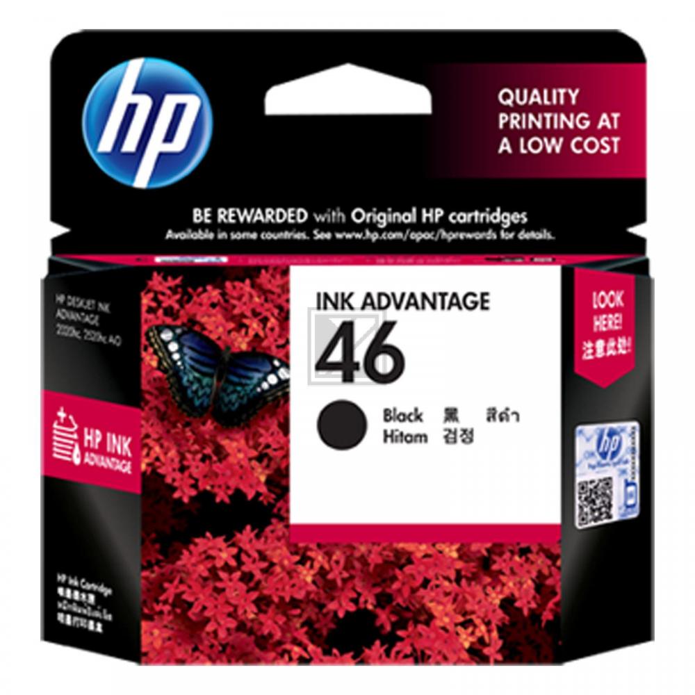 Original HP CZ637AE46 / 46 Tinte Schwarz