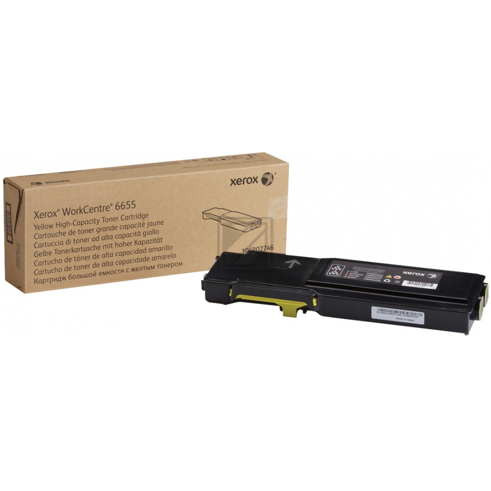 Original Xerox 106 R 02746 / 6655 Toner Gelb