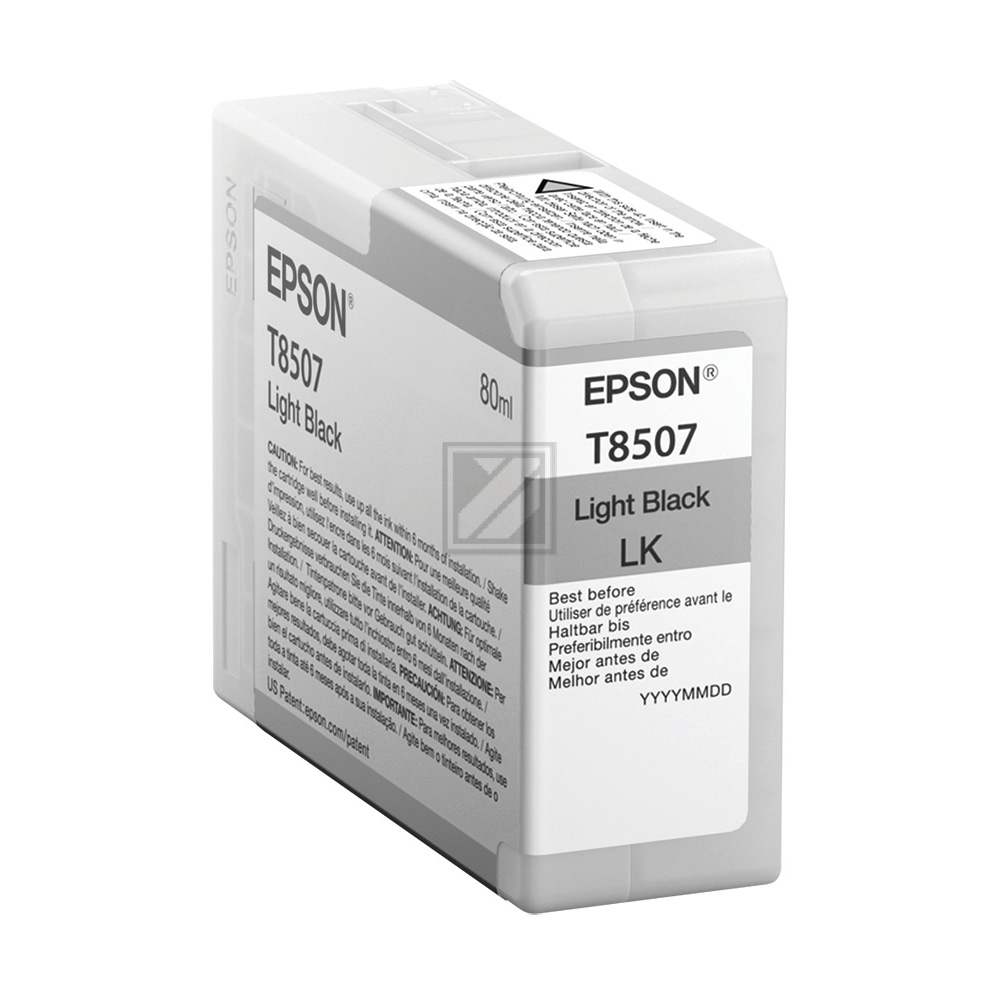 Original Epson C13T850700 / T8507 Tinte Light Schwarz