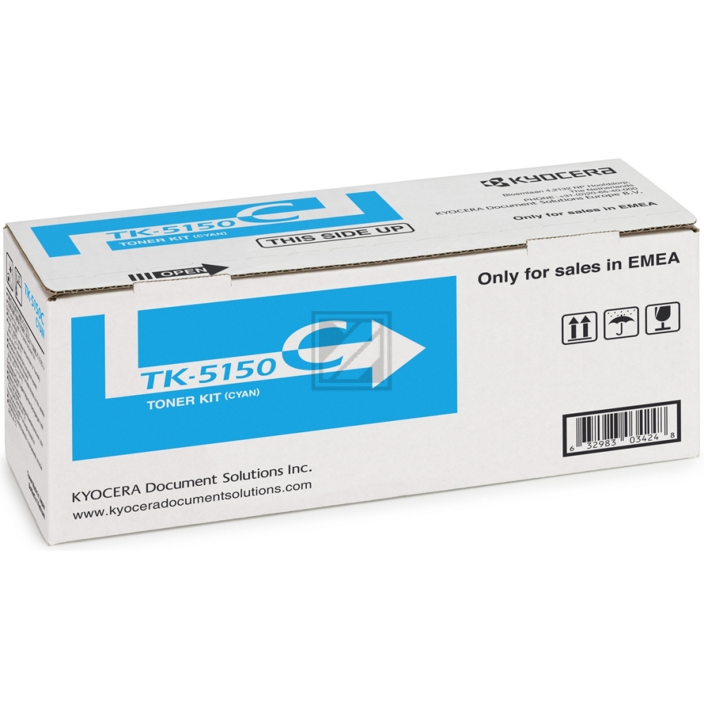Original Kyocera 1T02NSCNL0 / TK-5150C Toner Cyan