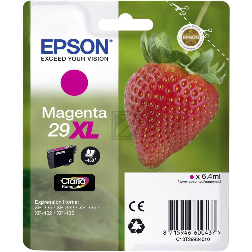 Original Epson C13T29934010 / 29XL Tinte Magenta XL