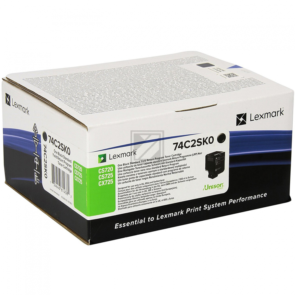 Original Lexmark 74C2SK0 Toner Schwarz