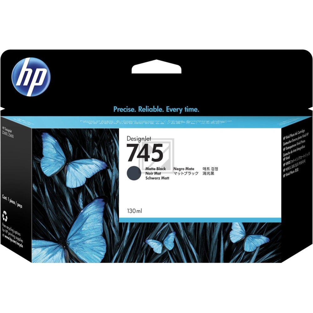 Original HP F9J99A / 745 Tinte schwarz matt