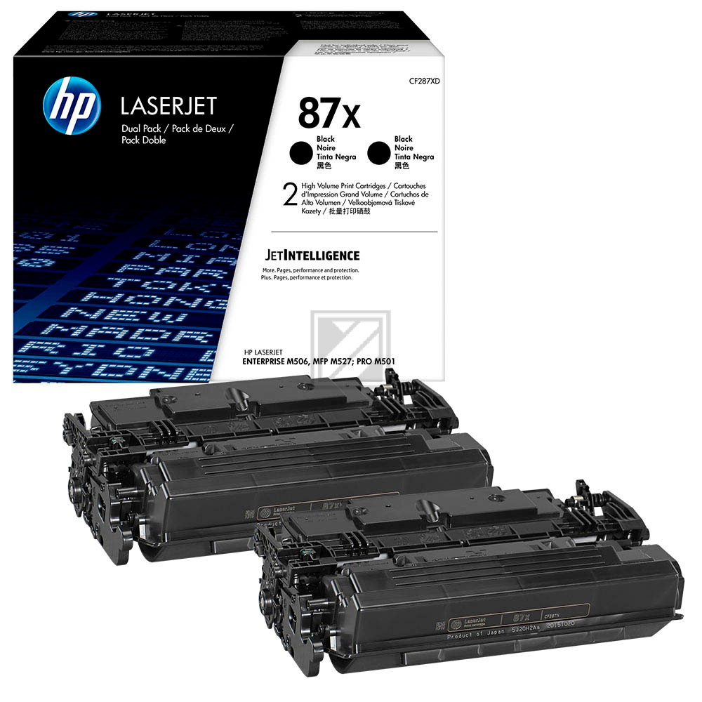 Original HP CF287XD / 87X Toner Schwarz 2er Set