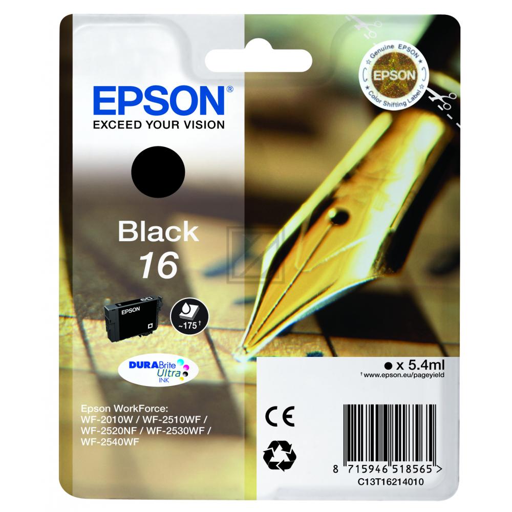 Original Epson C13T16214012 / 16 Tinte Schwarz