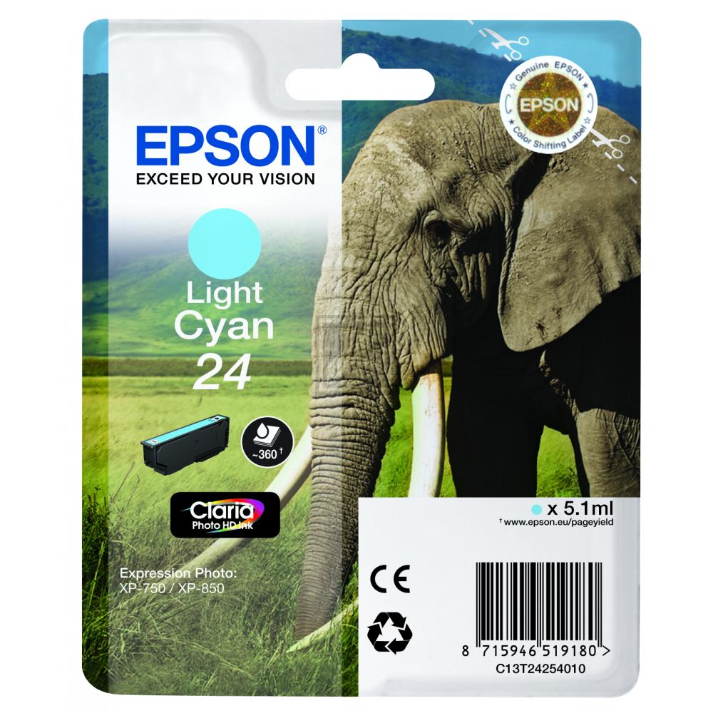 Original Epson C13T24254012 / 24 Tinte Cyan (Hell)