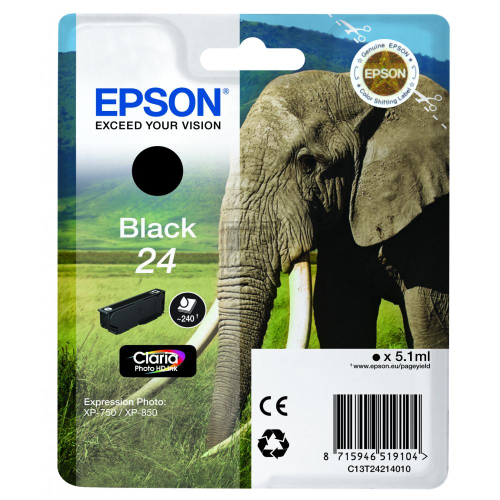 Original Epson C13T24214012 / 24 Tinte Schwarz