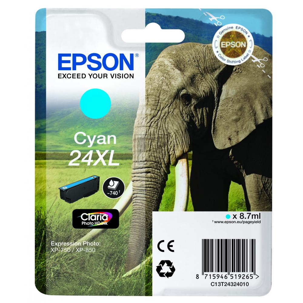 Original Epson C13T24324012 / 24Xl Tinte Cyan XL