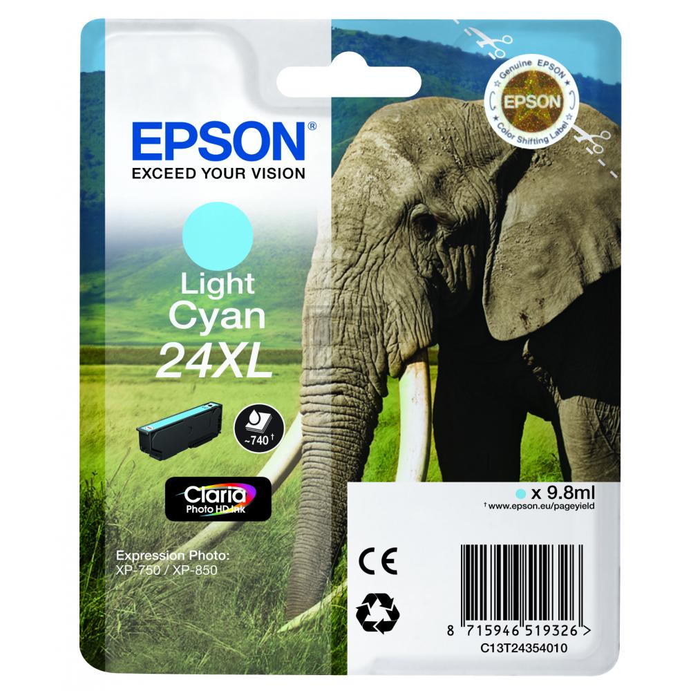 Original Epson C13T24354012 / 24XL Tinte Cyan (Hell) XL