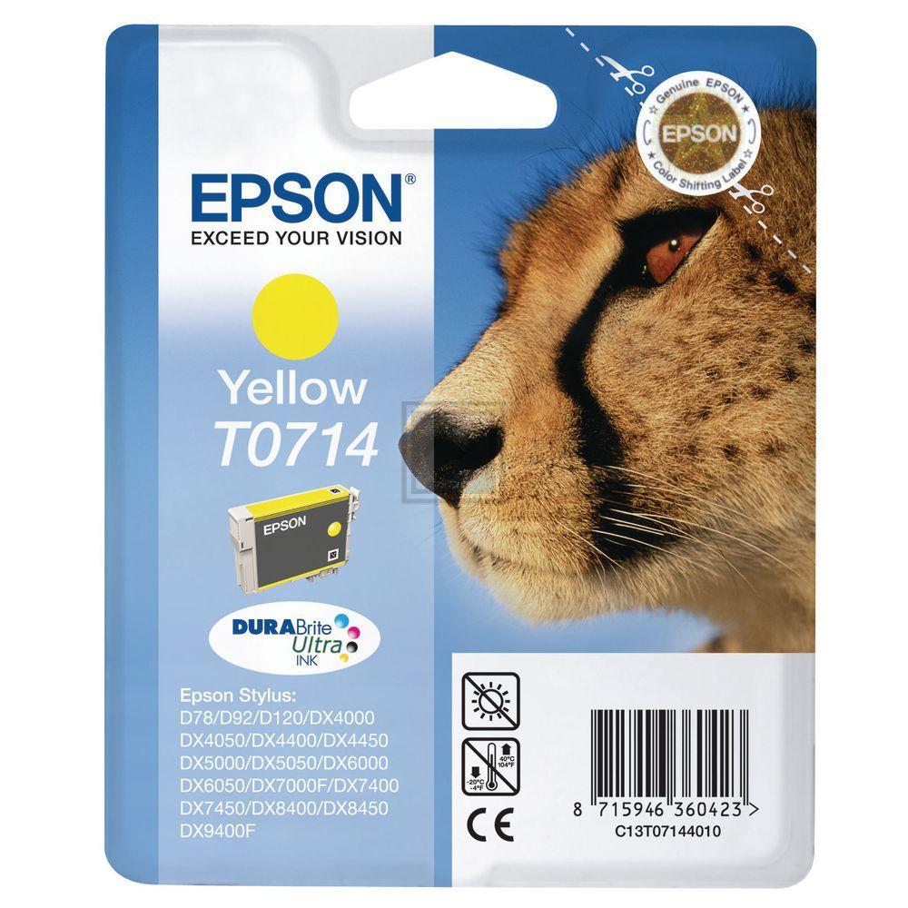 Original Epson C13T07144012 / T0714 Tinte Gelb