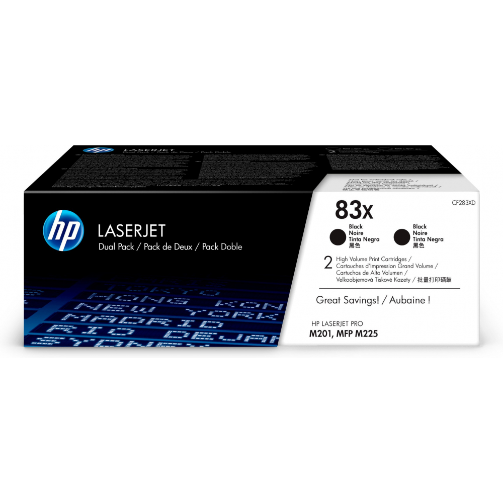 Original HP CF 283 XD / 83X Toner Schwarz 2er Set