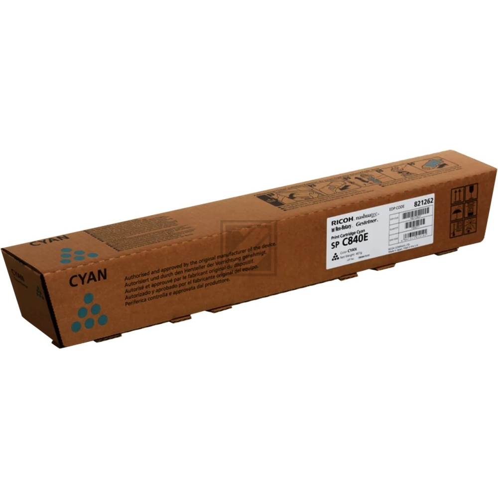 Original Ricoh 821262 / TYPESPC840A Toner Cyan