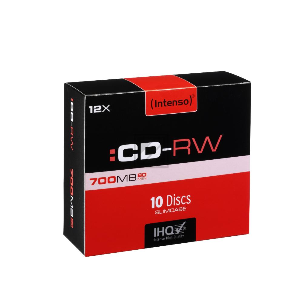 INTENSO CDRW80 700MB 12x (10) SC 2801622 Slim Case